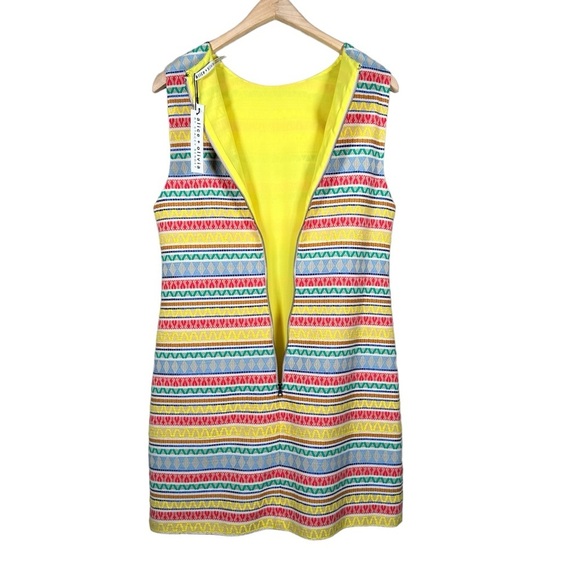 ALICE + OLIVIA Coley Embroidered Striped Sheath Mini Dress - Picture 11 of 15